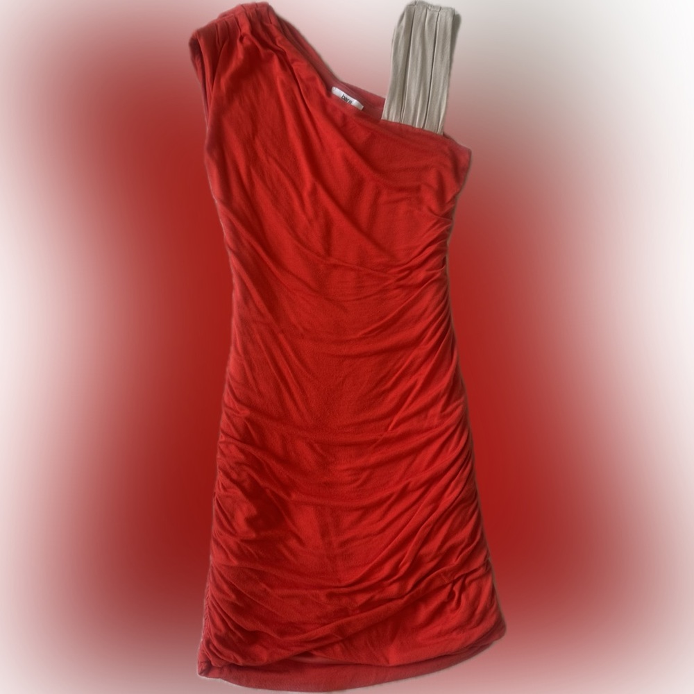Bar lll One-Shoulder Colorblock Ruched Mini Dress - Picture 3 of 3